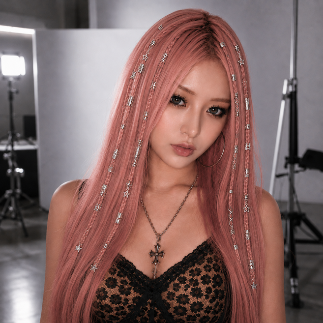루시루루 메탈 헤어 커프 36p 세트 디스코 미니핀 레게 히피 장식 포인트 스트릿 유니크 키치 페스티벌 미니핀 워터밤 벌크