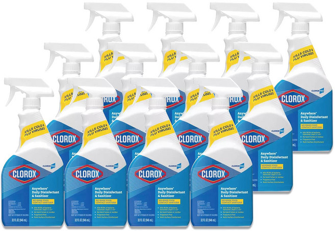 클로록스 미국 내수용 하드서피스 딱딱한 표면 소독 스프레이 (12개입 ), 12개