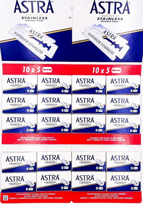 Astra 스테인리스 더블 엣지 면도날 100개 164388, Astra 스테인리스 더블 엣지 면도날 100개 164
