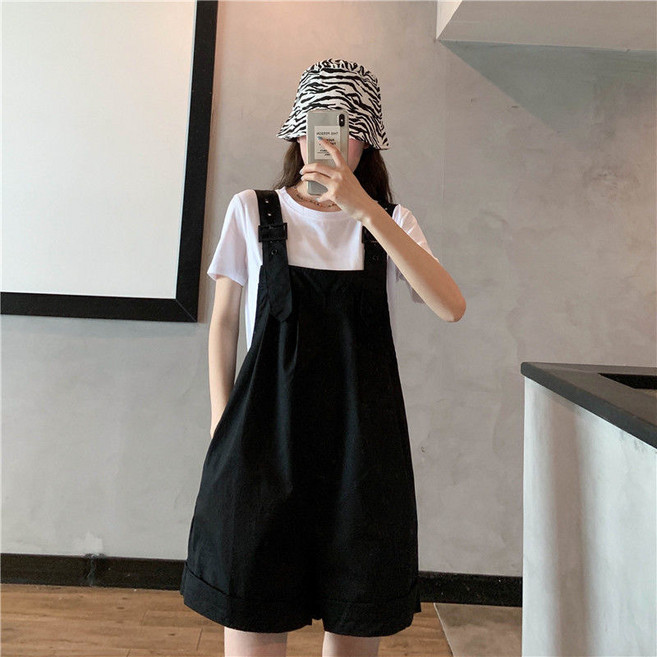 천하오 여성 멜빵반바지 숏팬츠 루즈핏 점프슈트 L2862