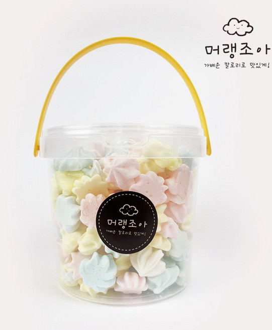 머랭조아 머랭쿠키 대용량 1.5L 버켓 100g, 1_솜사탕 (버켓1.5L), 1개