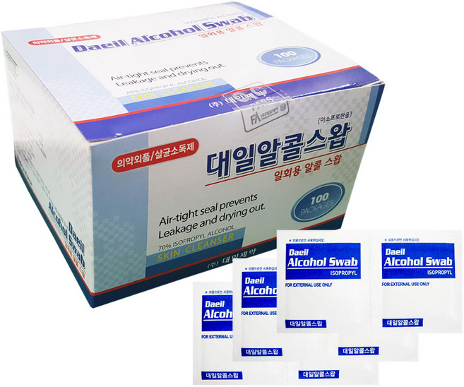 대일제약 알콜스왑 100매, 3개, 100매입