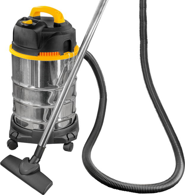 PRO CRAFTSMAN 工具職人 1500W 強力三用吸塵器 - 110V 商用型 23kPa IPX4防水 25L不鏽鋼桶身, 黑黃