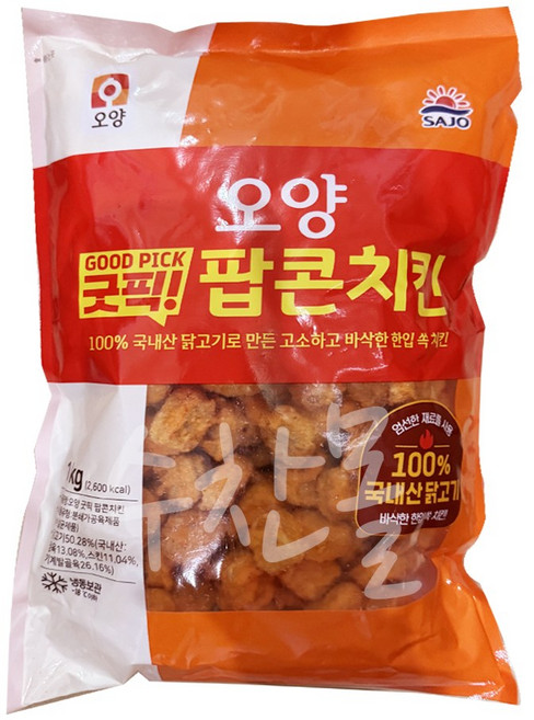 오양 굿픽 팝콘치킨 1kg, 10개