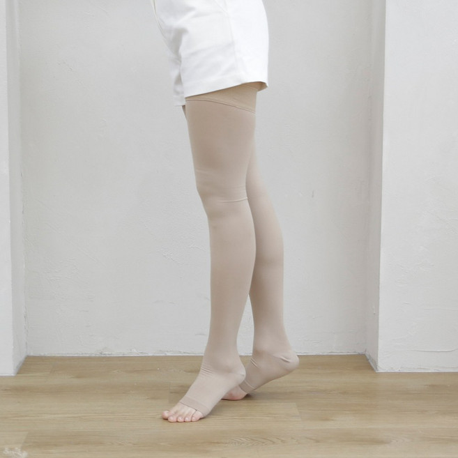 OMR-M371 의료용압박스타킹 발가락트임형 허벅지형 승무원 간호사 스튜어디스