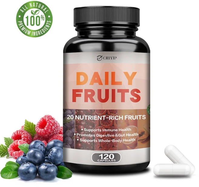 슈퍼푸드 과일 복합 추출물 캡슐 32종 프리미엄 과일 블렌드 항산화 지원 면역력 강화 영양 보충 100% 식물성 캡슐, 1개, 120정 - 쿠팡