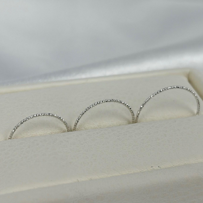 렝땅은세상 (Silver World) 925 실버 트위스트 컷팅 슬림 레이어드 기본 은 실반지 (5size)