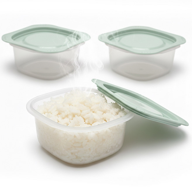 레브홈 국산 전자렌지용 국산 소분 용기 300ml, 3개, 민트