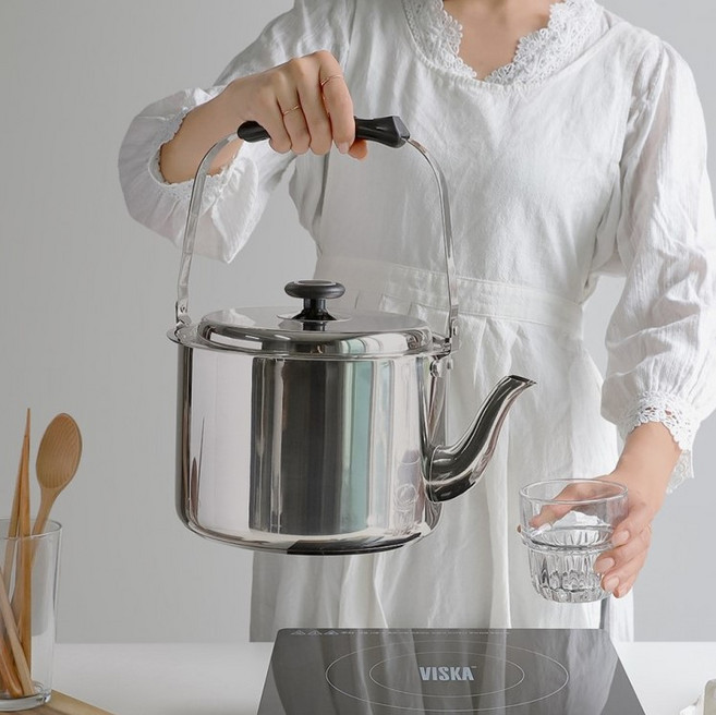 3중바닥 들통형 찜통형 인덕션 올스텐 차주전자 5L 7L, 들통주전자 5L, 1개