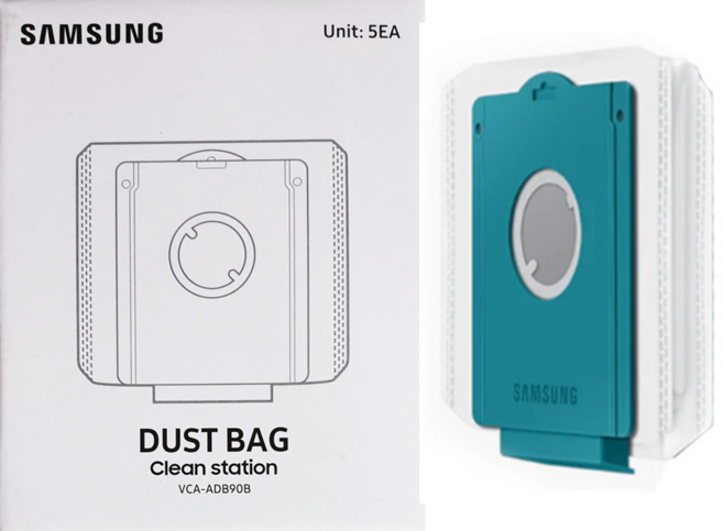 삼성 청소기 제트 2.0 청정스테이션 정품 먼지봉투 5개 VCA-SAE90A VCA-SAE90B VCA-SAE90C VCA-SAE90D, 1세트
