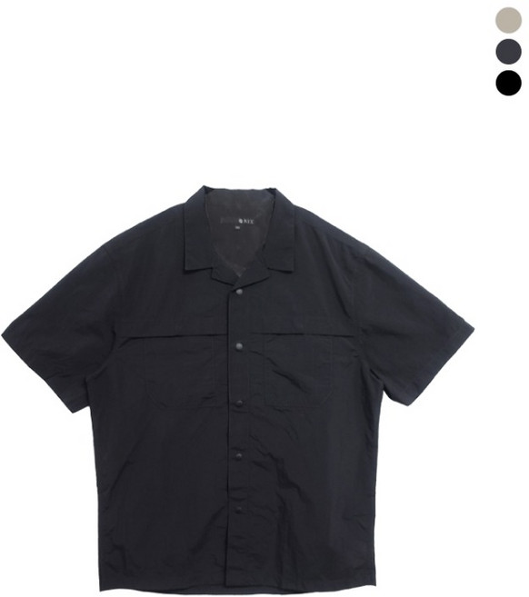 닉스 NIX 남) 나일론 세미오버핏 반팔 셔츠(FNQMCSH103P)