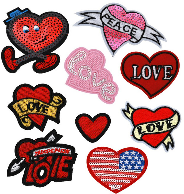 셀렉트와펜 열접착식 와펜 러블리하트 9종 단품 세트