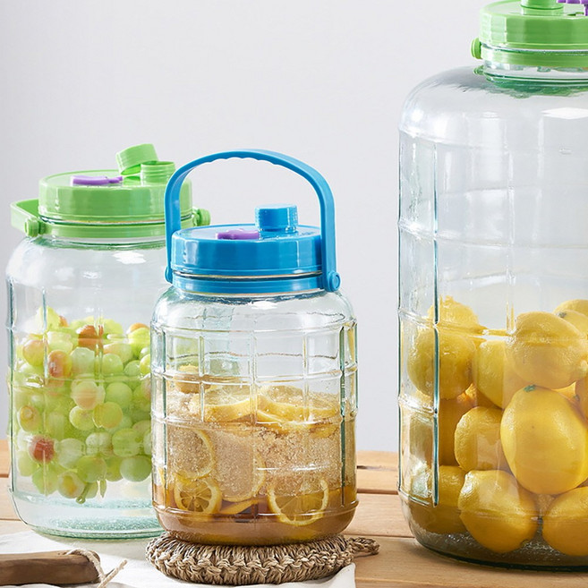 과실주병 담금주병 유리병 담금주 술병 매실병 과일청유리병, 18L, 1개