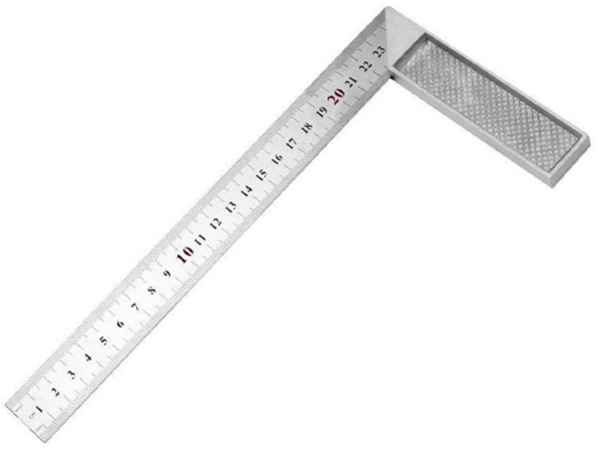 스틸 직각자 철 눈금 직각 쇠 자, 1개, 500cm