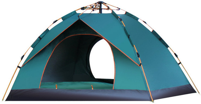 BuyChoo 아웃도어 빠른 전자동 캠핑 텐트, 다크 그린, 2-3인