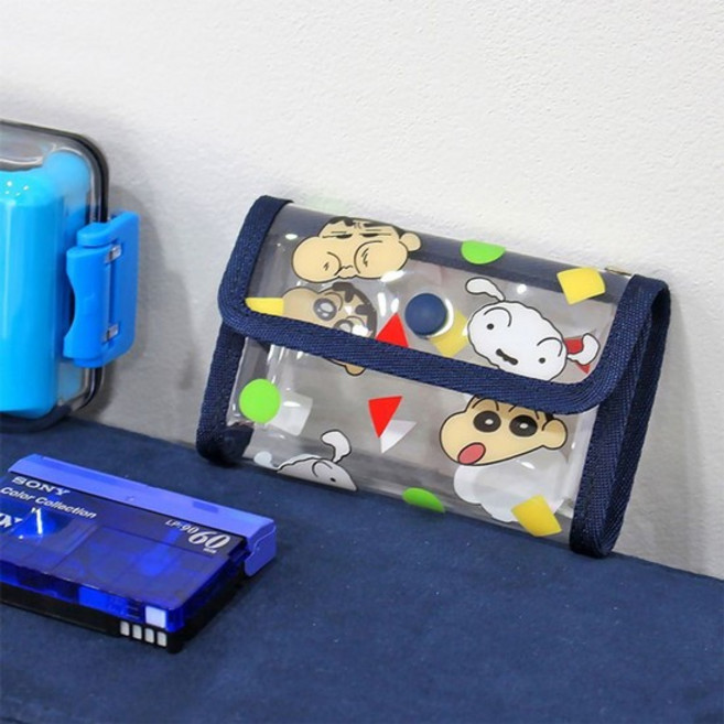 짱구 투명 카드케이스 1P 카드 동전 지폐 포켓 지갑 짱구카드케이스 짱구카드지갑