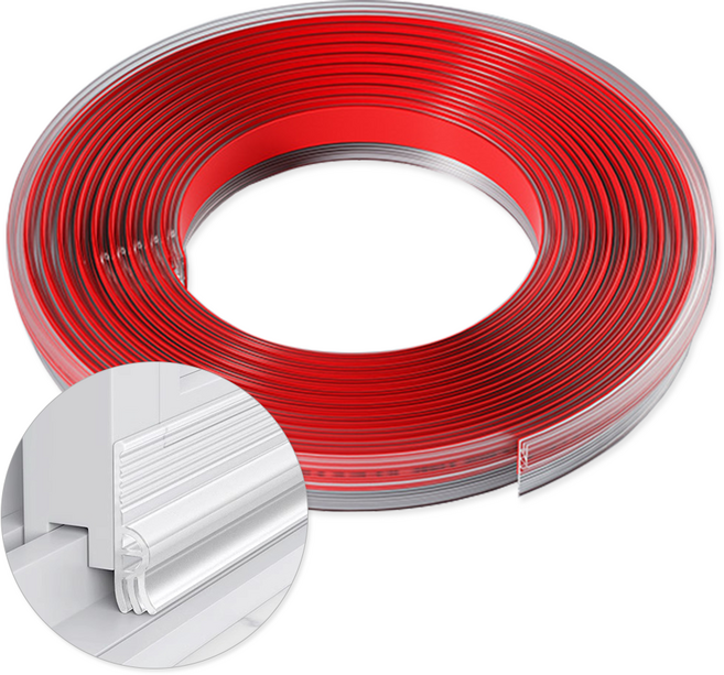 리브문 3중 바람 차단 틈새 문풍지 3.2cm X 2M, 투명, 1개