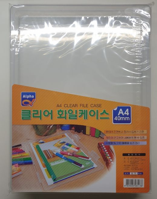 알파 클리어 화일케이스 A4 40mm, 색상 투명, 3개