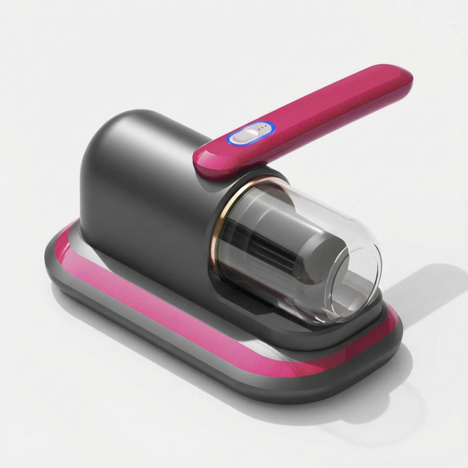 휴대형 충전식 침구청소기 UV 제거 진드기, 자주색, TU-01