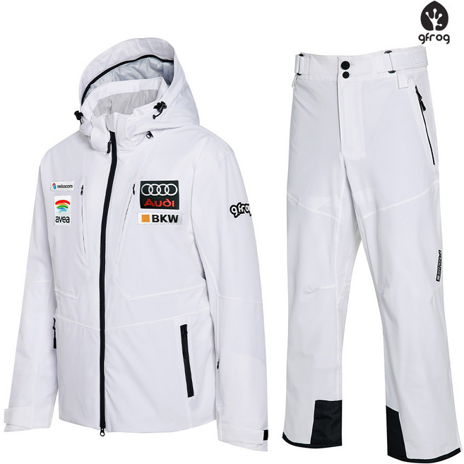 지프로그 스키복 로체 저스티 화이트 세트 보드복