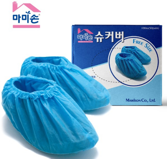 마미손 고급형 부직포 슈즈커버 덧신 HACCP용품 100매, 100개