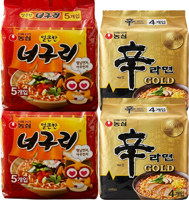 농심 신라면 골드 8개+너구리 10개 (총 18봉), 18개