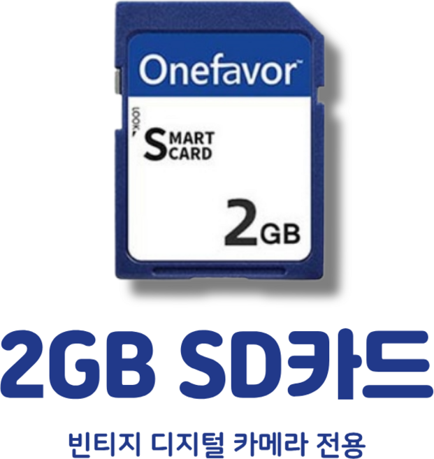 저용량 SD카드 빈티지 디카 호환, 1개, 2GB