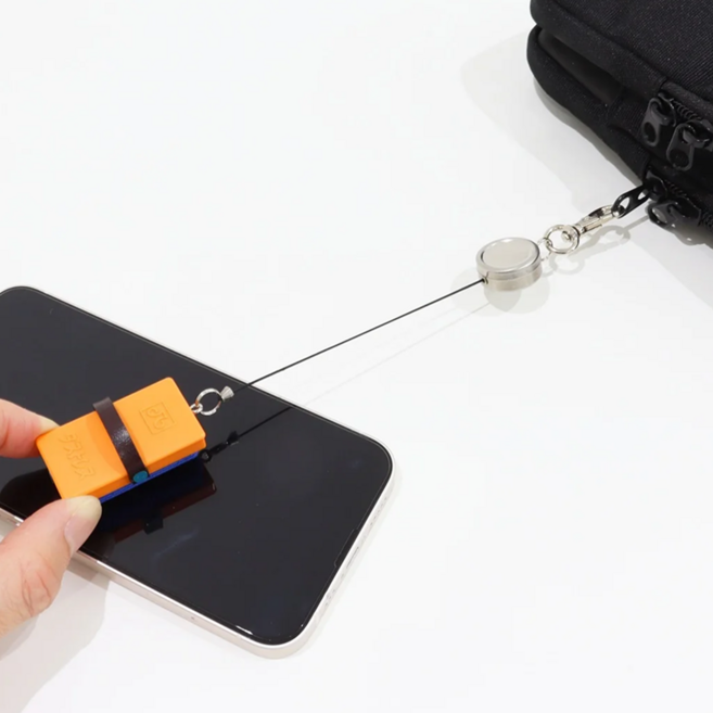 일본 리카가쿠 칠판지우개 키링 핸드폰 액정클리너 릴타입 SS, 1개, one color