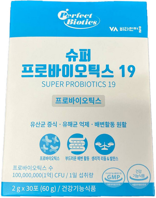 퍼펙트바이오틱스 슈퍼 프로바이오틱스 19 유산균, 60g, 6개
