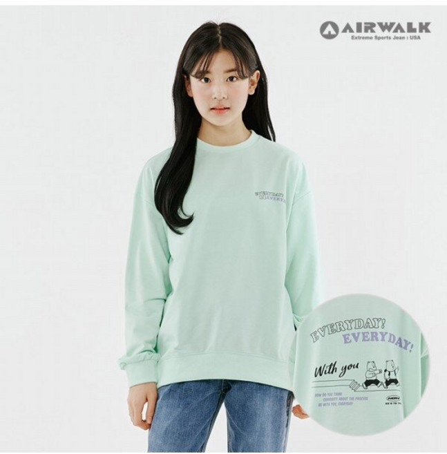 에어워크주니어 에브리데이 베어 맨투맨 티셔츠