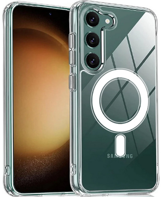 아이엔조이 아이폰 갤럭시 S 초강력 젤리 하드 투명 마그네틱 맥세이프 휴대폰 케이스 INJ-MSC01