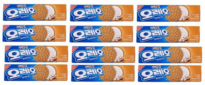 오레오 시나몬번 80g 12개 학원 탕비실, 1세트