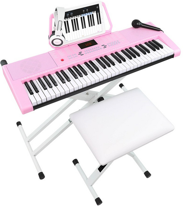 레브 RK110FP 풀패키지 전자 디지털 피아노, RK110FP 핑크, 1개