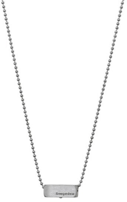 initials stone cube necklace