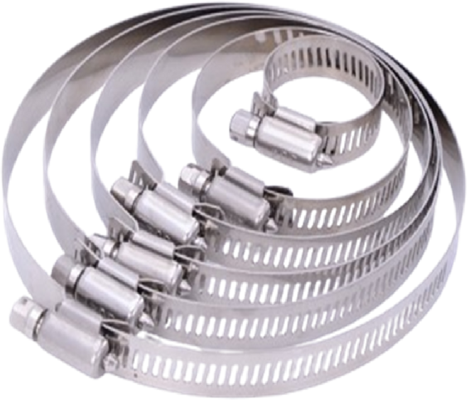 디와이툴즈 스테인리스 호스 클램프 304 조임 밴드 배관 고정용, 50개