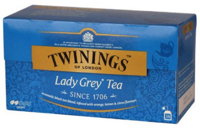 트와이닝 레이디 그레이 홍차 티백, 2g, 25개입, 1개