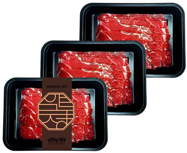1++등급 한우 불고기 600g(200gx3) | 샤브샤브용 국거리용 양념 불고기용 슬라이스 가정식 소불고기 설도 설깃 투뿔 한우 마장동 프리미엄 소고기 추천 [냉동] 압구정한우, 200g, 3개