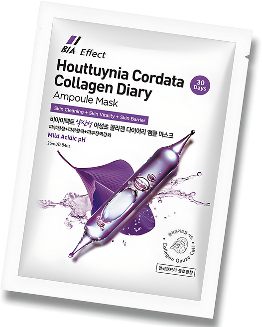 비아이펙트 어성초 콜라겐 다이어리 앰플 마스크팩 25ml, 1개입, 100개