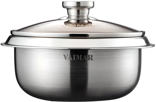 바이마르 히든쉐프 IH스텐 통3중 가마솥, 18cm, 실버, 1개