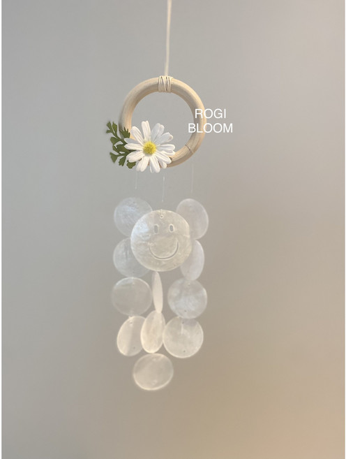 [로기블룸] 데이지 스마일 미니자개모빌 (고리나사못+선물포장), 혼합색상