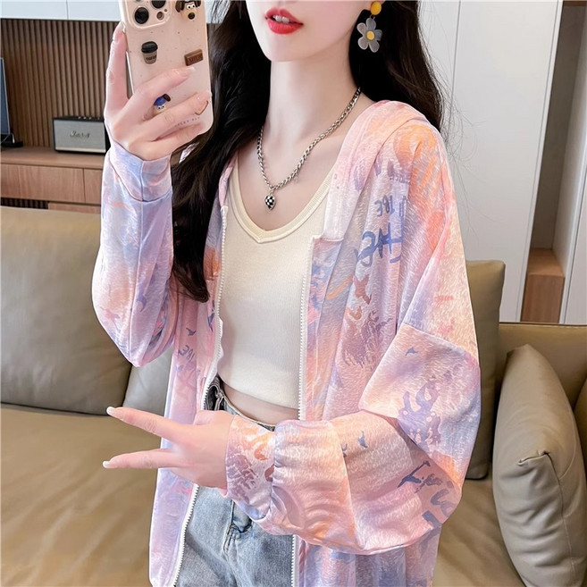 戶外冰絲透氣薄款防曬衣女夏季韓版寬鬆防曬服外套