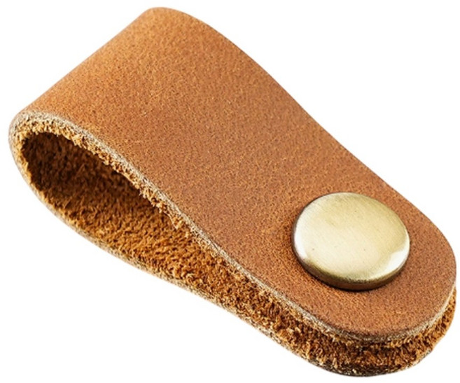 선정리 홀더 가죽 케이블 타이 스트랩, 브라운, 10개