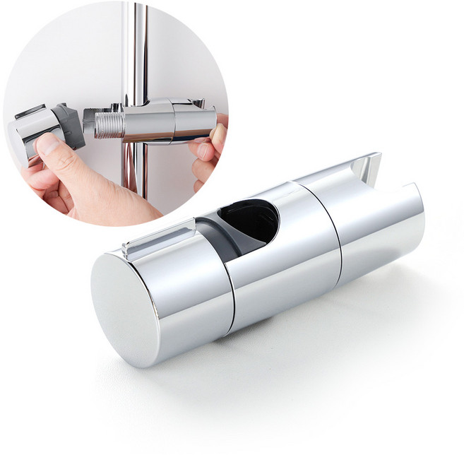 욕실 슬라이드바 샤워기 거치대 홀더 조립식 샤워행거, 크롬도금