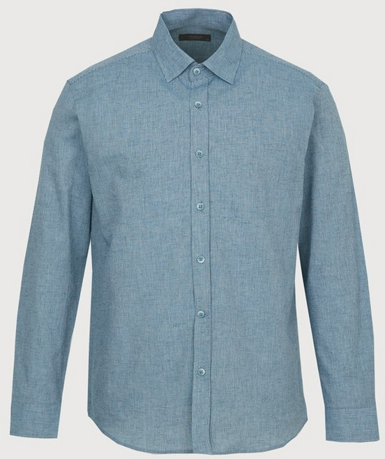 [신상 초특가 60%] 트레몰로 (주)세정 남성 봄 여름 쿨 코튼 린넨 혼방 푸른색 잔 줄무늬 긴팔 캐주얼 셔츠 남방 -7881 트레몰로7881