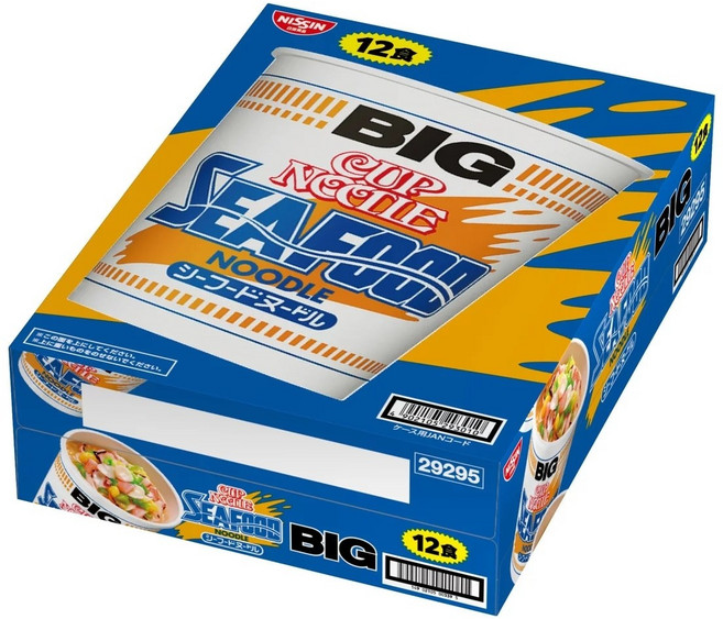 NISSIN 닛신 컵누들 컵라면 BIG 해물맛 104g x 12개입, 12개