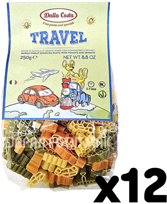 달라코스타 삼색 여행 파스타, 12개, 250g