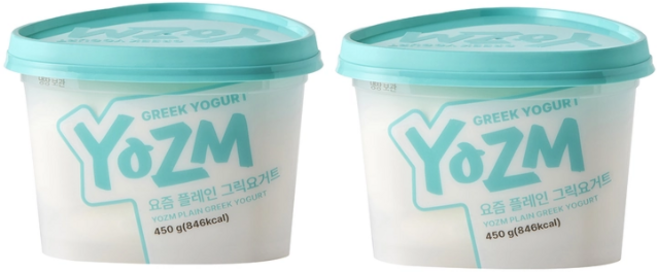 꾸덕한 다이어트 단백질 무가당 플레인 그릭요거트 800g, 2개, 450g