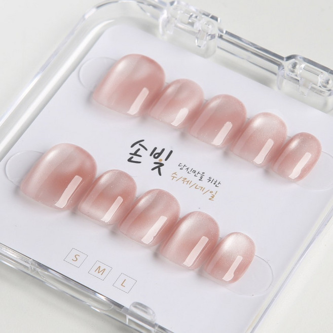 잇템샵 손빛 수제 네일 팁 셀프 네일 아트 당신만을 위한 네일디자인, 1개, 세레인터치,s사이즈