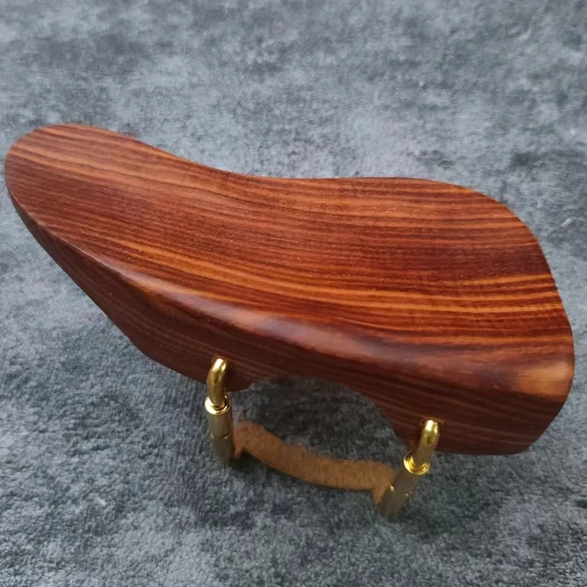 쿠쿠스토어 1/4~4/4 바이올린 턱받침 (금속 클램프 나사 브래킷 코르크 포함) 1/2 흑단 대추나무 장착 하드, 30 rosewood 3