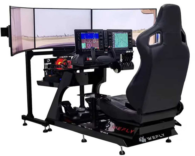 비행기 조종석 시뮬레이터 스로틀 브래킷 시트 조립식, 1개, 상세페이지 참고, 시트 3세대 + 대형 3개 스크린 랙